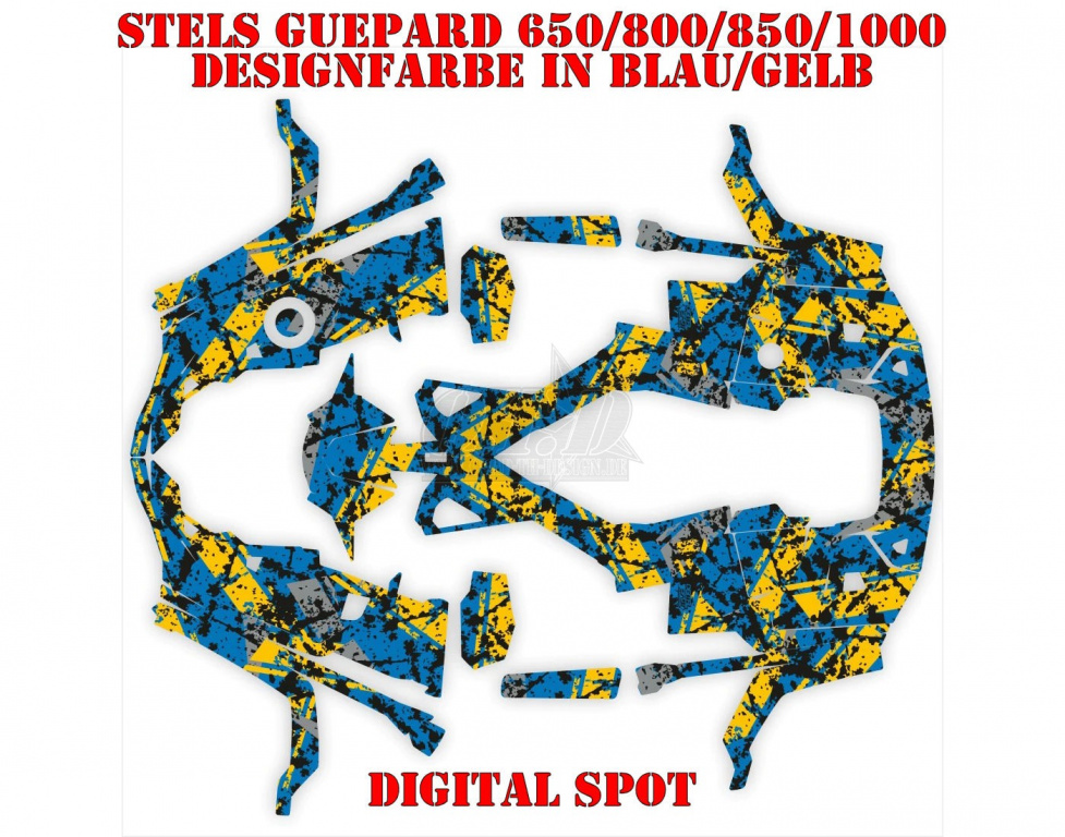 Digital Spot Blau-Gelb für Stels Guepard 650/800/850/1000